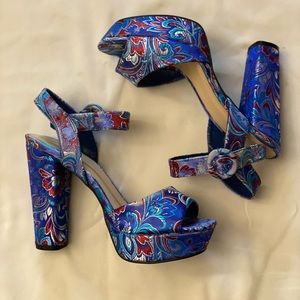 Beautiful & Unique Floral Strappy Heels